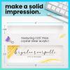 imageExcelMark Premium Clear Acrylic Glass Block Unique Designed Name Plates for Your Desk  8quotx25quot  OrchidsMarble Gold