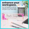 imageExcelMark Premium Clear Acrylic Glass Block Unique Designed Name Plates for Your Desk  8quotx25quot  OrchidsOrchids