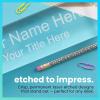 imageExcelMark Premium Custom Laser Etched Nameplate  25quot x 8quot Clear Acrylic Block