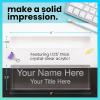 imageExcelMark Premium Custom Laser Etched Nameplate  25quot x 8quot Clear Acrylic Block