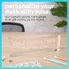 imageExcelMark Premium Custom Laser Etched Nameplate  25quot x 8quot Clear Acrylic Block