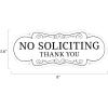 imageExcelMark Premium No Soliciting Sign for House  Made in the USA Large  36quotx 9quot White with Black Letters