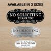 imageExcelMark Premium No Soliciting Sign for House  Made in the USA Large  36quotx 9quot White with Black Letters