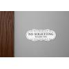 imageExcelMark Premium No Soliciting Sign for House  Made in the USA Large  36quotx 9quot White with Black Letters