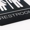 imageExcelMark Restroom Sign for Business  ADA Compliant Braille Bathroom Sign with Double Sided Tape to Secure Perfectly in Less Than a Minute  Size 9 x 6 Inch UnisexUnisex