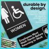imageExcelMark Restroom Sign for Business  ADA Compliant Braille Bathroom Sign with Double Sided Tape to Secure Perfectly in Less Than a Minute  Size 9 x 6 Inch UnisexMens  Womens Handicap wWash Hands