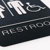 imageExcelMark Restroom Sign for Business  ADA Compliant Braille Bathroom Sign with Double Sided Tape to Secure Perfectly in Less Than a Minute  Size 9 x 6 Inch UnisexUnisex Handicap