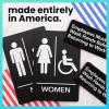 imageExcelMark Restroom Sign for Business  ADA Compliant Braille Bathroom Sign with Double Sided Tape to Secure Perfectly in Less Than a Minute  Size 9 x 6 Inch UnisexMens  Womens Handicap wWash Hands
