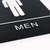 imageExcelMark Restroom Sign for Business  ADA Compliant Braille Bathroom Sign with Double Sided Tape to Secure Perfectly in Less Than a Minute  Size 9 x 6 Inch UnisexMens  Womens Set