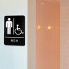 imageExcelMark Restroom Sign for Business  ADA Compliant Braille Bathroom Sign with Double Sided Tape to Secure Perfectly in Less Than a Minute  Size 9 x 6 Inch UnisexMens  Womens Handicap Set