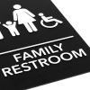 imageExcelMark Restroom Sign for Business  ADA Compliant Braille Bathroom Sign with Double Sided Tape to Secure Perfectly in Less Than a Minute  Size 9 x 6 Inch UnisexFamily Restroom