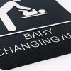 imageExcelMark Restroom Sign for Business  ADA Compliant Braille Bathroom Sign with Double Sided Tape to Secure Perfectly in Less Than a Minute  Size 9 x 6 Inch UnisexBaby Changing Area
