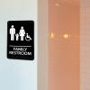 imageExcelMark Restroom Sign for Business  ADA Compliant Braille Bathroom Sign with Double Sided Tape to Secure Perfectly in Less Than a Minute  Size 9 x 6 Inch UnisexFamily Restroom