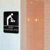 imageExcelMark Restroom Sign for Business  ADA Compliant Braille Bathroom Sign with Double Sided Tape to Secure Perfectly in Less Than a Minute  Size 9 x 6 Inch UnisexBaby Changing Area