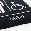 imageExcelMark Restroom Sign for Business  ADA Compliant Braille Bathroom Sign with Double Sided Tape to Secure Perfectly in Less Than a Minute  Size 9 x 6 Inch UnisexMens  Womens Handicap Set