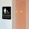 imageExcelMark Restroom Sign for Business  ADA Compliant Braille Bathroom Sign with Double Sided Tape to Secure Perfectly in Less Than a Minute  Size 9 x 6 Inch UnisexAll Gender Handicap
