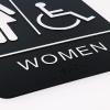 imageExcelMark Restroom Sign for Business  ADA Compliant Braille Bathroom Sign with Double Sided Tape to Secure Perfectly in Less Than a Minute  Size 9 x 6 Inch UnisexMens  Womens Handicap Set