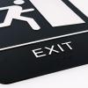 imageExcelMark Restroom Sign for Business  ADA Compliant Braille Bathroom Sign with Double Sided Tape to Secure Perfectly in Less Than a Minute  Size 9 x 6 Inch UnisexExit
