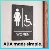 imageExcelMark Restroom Sign for Business  ADA Compliant Braille Bathroom Sign with Double Sided Tape to Secure Perfectly in Less Than a Minute  Size 9 x 6 Inch UnisexMens  Womens Handicap wWash Hands