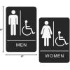 imageExcelMark Restroom Sign for Business  ADA Compliant Braille Bathroom Sign with Double Sided Tape to Secure Perfectly in Less Than a Minute  Size 9 x 6 Inch UnisexMens  Womens Handicap Set