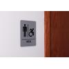 imageExcelMark Restroom Sign for Business  Brushed Aluminum ADA Compliant Braille Bathroom Sign with Double Sided Tape for Easy Installation  Heavy Duty  Size 8 x 6 Inch Men HandicapMen Handicap