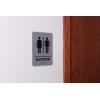 imageExcelMark Restroom Sign for Business  Brushed Aluminum ADA Compliant Braille Bathroom Sign with Double Sided Tape for Easy Installation  Heavy Duty  Size 8 x 6 Inch Men HandicapUnisex