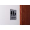 imageExcelMark Restroom Sign for Business  Brushed Aluminum ADA Compliant Braille Bathroom Sign with Double Sided Tape for Easy Installation  Heavy Duty  Size 8 x 6 Inch Men HandicapUnisex Handicap