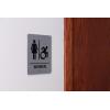 imageExcelMark Restroom Sign for Business  Brushed Aluminum ADA Compliant Braille Bathroom Sign with Double Sided Tape for Easy Installation  Heavy Duty  Size 8 x 6 Inch Men HandicapWomen Handicap