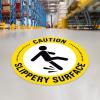 imageExcelMark Slippery Surface Floor Decal Slippery Surface 15quotCaution Slippery Surface 1