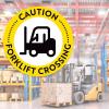 imageForklift Floor Decal Forklift Speed Limit Drive with Caution 11quotCaution Forklift Crossing
