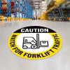 imageForklift Floor Decal Forklift Speed Limit Drive with Caution 11quotCaution Watch for Forklift Traffic