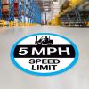 imageForklift Floor Decal Forklift Speed Limit Drive with Caution 11quotForklift 5 Mph Speed Limit