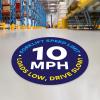 imageForklift Floor Decal Forklift Speed Limit Drive with Caution 11quotForklift Speed Limit 10 Mph Loads Low Drive Slow