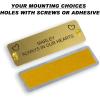 imagePersonalized Engraved Brushed Gold Solid Brass Plate  Perfect for Frames Plaques and Trophies  3 Wide x 1 Tall  Made in USA