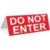 image3quot x 8quot Engraved Tabletop Tent Desk Sign  DO NOT Enter  REDWhite
