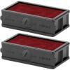 imageExcelMark A1539 Self Inking Stamp Ink Refill  Red  Set of 2 Double Sided Pads