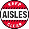 imageExcelMark Keep Aisles Clear Floor Decal Keep AISLES Clear 3 11quotKeep Aisles Clear 3