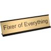 imageExcelMark Livin The Dream Desk Plate  2quotx 8quotNovelty Name Plate  Gold Name Plate with Black Desk HolderFIXER