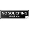 imageExcelMark No Soliciting Sign  SelfStick Label  Made in the USA Small  2quotx 6quot Black with Gold LettersBlackWhite