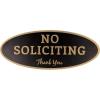 imageExcelMark No Soliciting Sign for House or Business  Durable IndoorOutdoor Sign  Easily Attach to Front Door  UV and Weather Resistant Extra Large  45quotx 11quot Black with Gold Letters