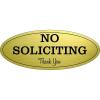 imageExcelMark No Soliciting Sign for House or Business  Durable IndoorOutdoor Sign  Easily Attach to Front Door  UV and Weather Resistant Extra Large  45quotx 11quot Gold with Black Letters