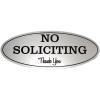 imageExcelMark No Soliciting Sign for House or Business  Durable IndoorOutdoor Sign  Easily Attach to Front Door  UV and Weather Resistant Extra Large  45quotx 11quot Brushed Silver with Black Letters