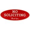 imageExcelMark No Soliciting Sign for House or Business  Durable IndoorOutdoor Sign  Easily Attach to Front Door  UV and Weather Resistant Extra Large  45quotx 11quot Red with White Letters