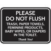 imageExcelMark Please Do Not Flush Restroom Etiquette Sign for Business  Includes Double Sided Tape  Size 7 x 5 Inch