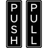 imageExcelMark Push Pull Vertical Door Sign Set  Each Sign 3quot x 9quot