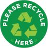 imageExcelMark Recycle Floor Decal 11quot Please Recycle HerePlease Recycle Here