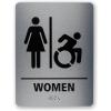 imageExcelMark Restroom Sign for Business  Brushed Aluminum ADA Compliant Braille Bathroom Sign with Double Sided Tape for Easy Installation  Heavy Duty  Size 8 x 6 Inch Men HandicapWomen Handicap