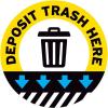 imageGarbage Floor Decal Trash CAN 2 11quotDeposit Trash Here 2