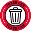 imageGarbage Floor Decal Trash CAN 2 11quotTRASH CAN 2