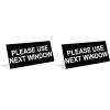 imagePlease Use Next Window  3quot x 8quot Engraved Desk Sign  BlackWhite3x8 inches Pack of 2